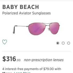 Maui Jim Baby Beach Sunglasses. Brand new. Never worn